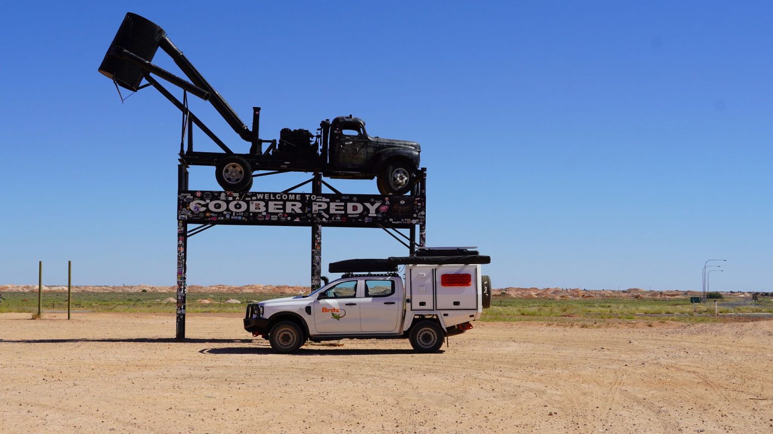 A Britz Warrior 4WD at Coober Pedy, South Australia