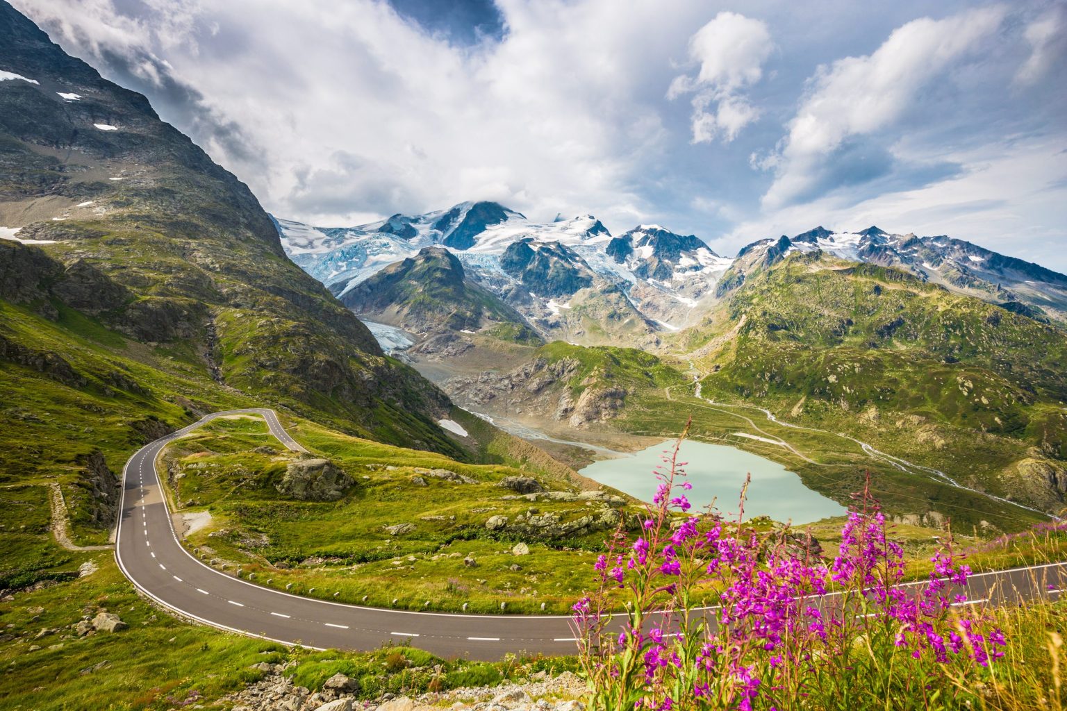 Glacier lake below the Susten Pass road, Switzerland