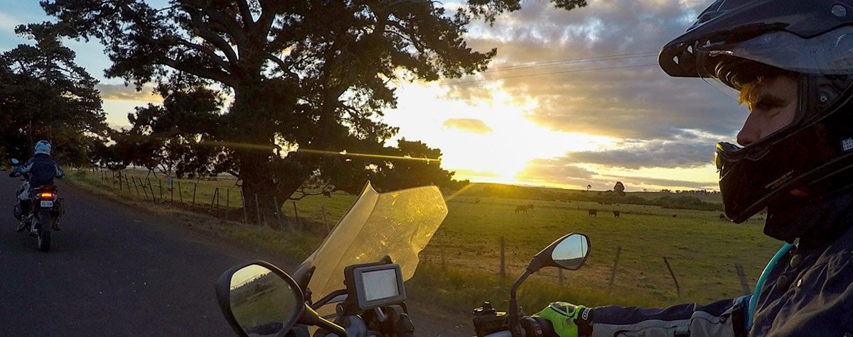 rider foreground sunset