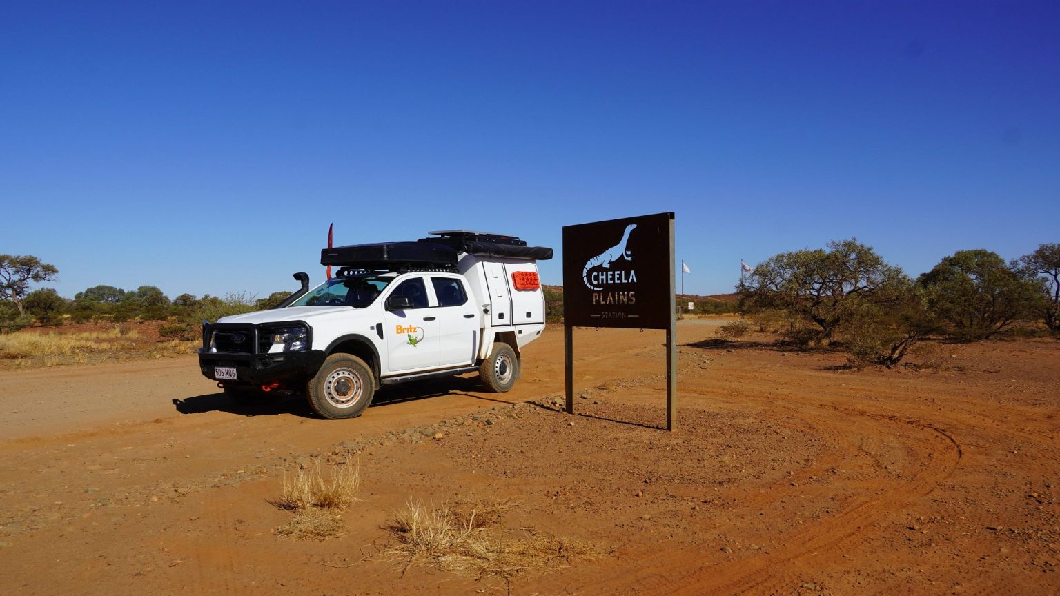A Britz Warrior 4WD at Cheela Plains Station near Paraburdoo, Western Australia