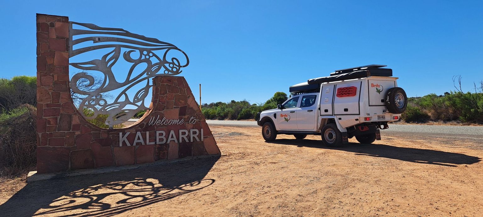 A Britz Warrior 4WD at Kalbarri, Western Australia