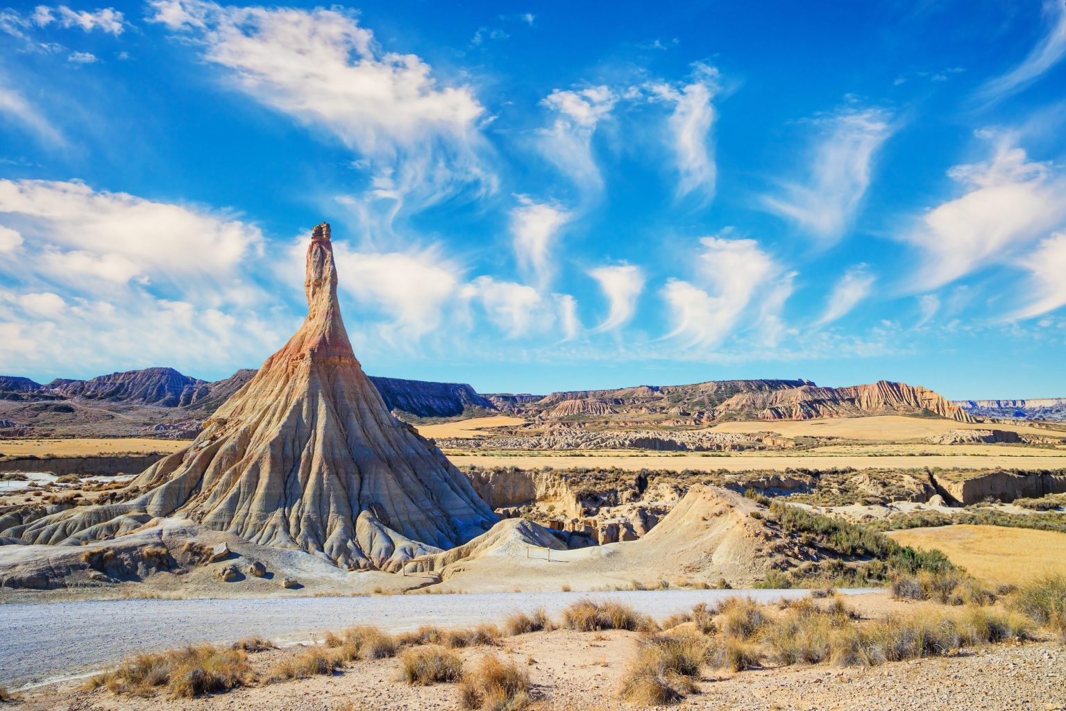 Castildetierra rock spire in the Bardenas Reales desert, Navarra
