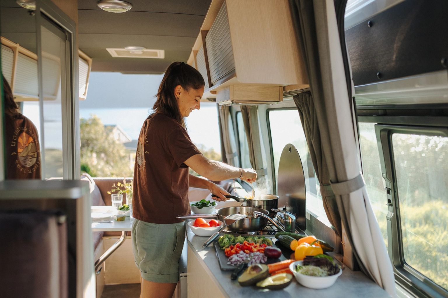 A Britz Venturer campervan at Hokitika, South Island, New Zealand