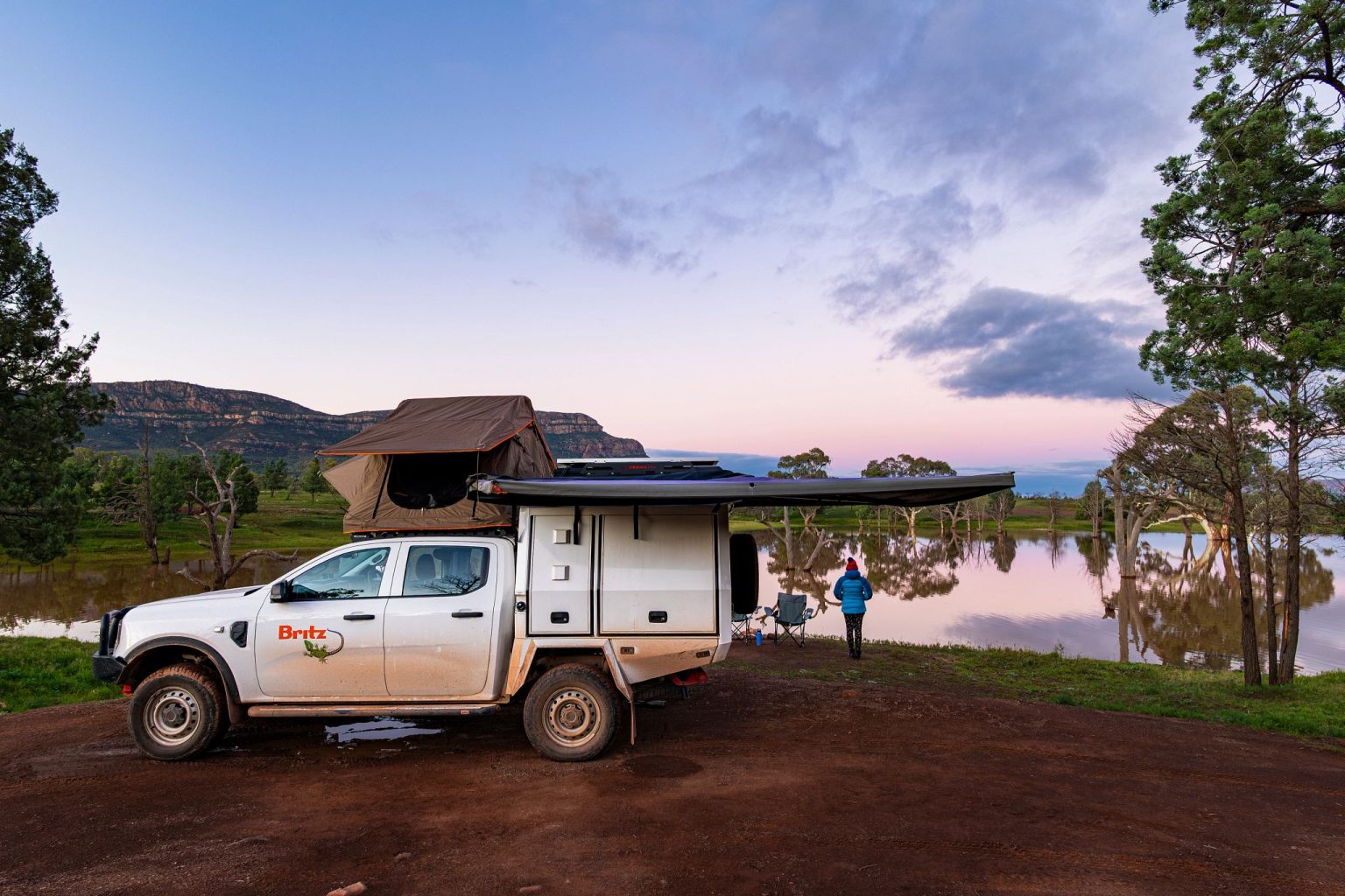 A Britz Warrior 4WD at Rawnsley Park Station, Flinders Ranges, South Australia