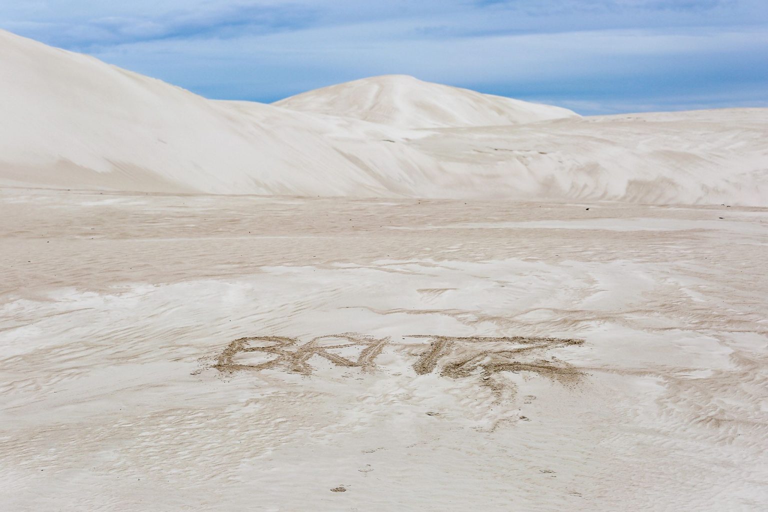 A Britz Explorer campervan at Nambung National Park, Western Australia