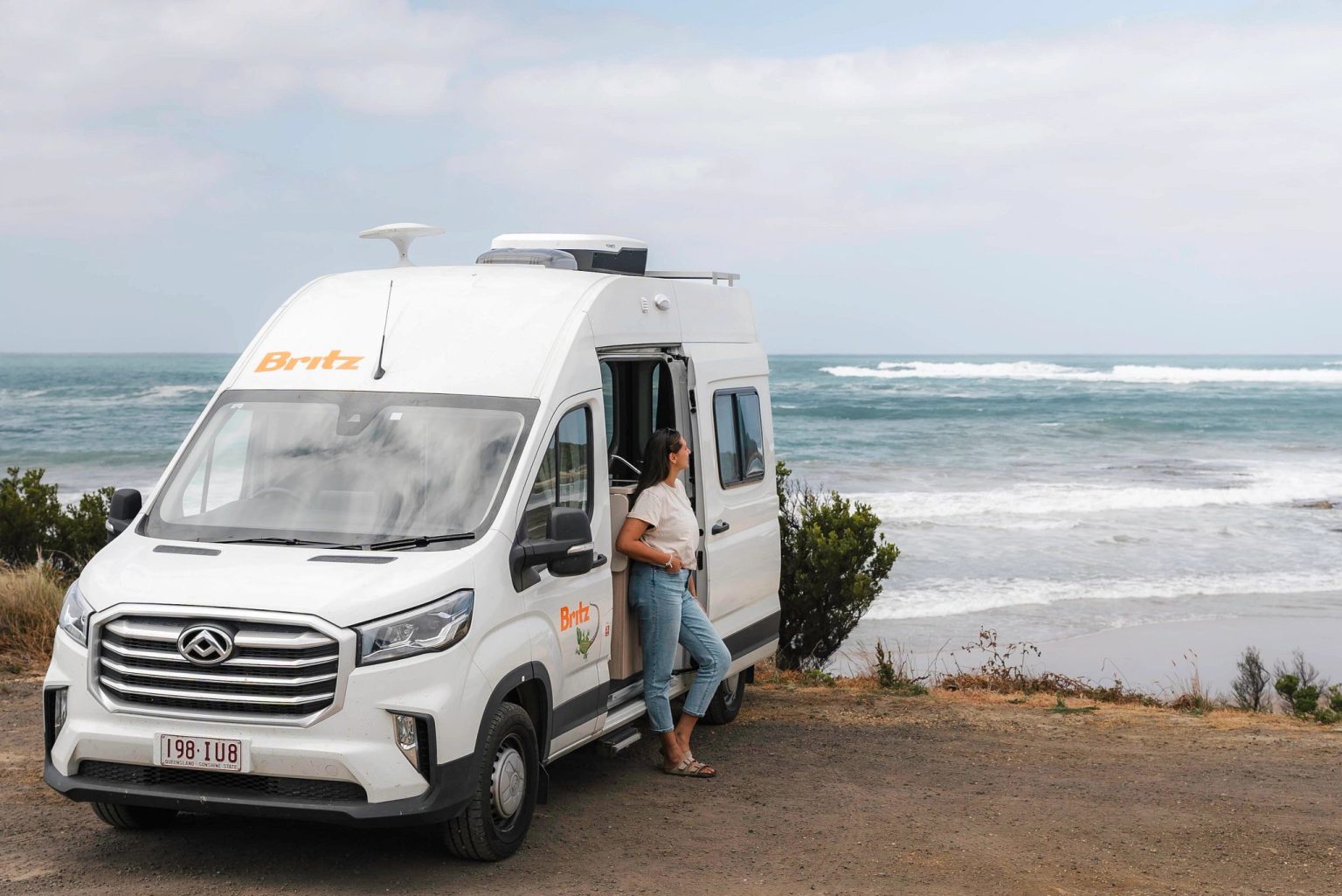 A Britz Trailblazer 4WD on the Great Ocean Road, Victoria