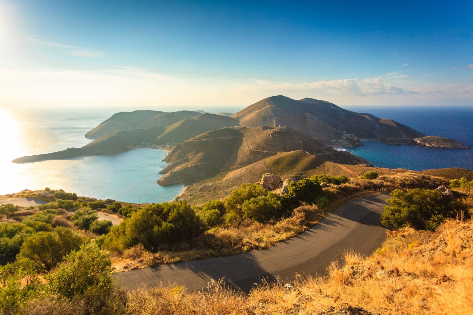 Coastal road on the Mani peninsula, Peloponnese, Greece