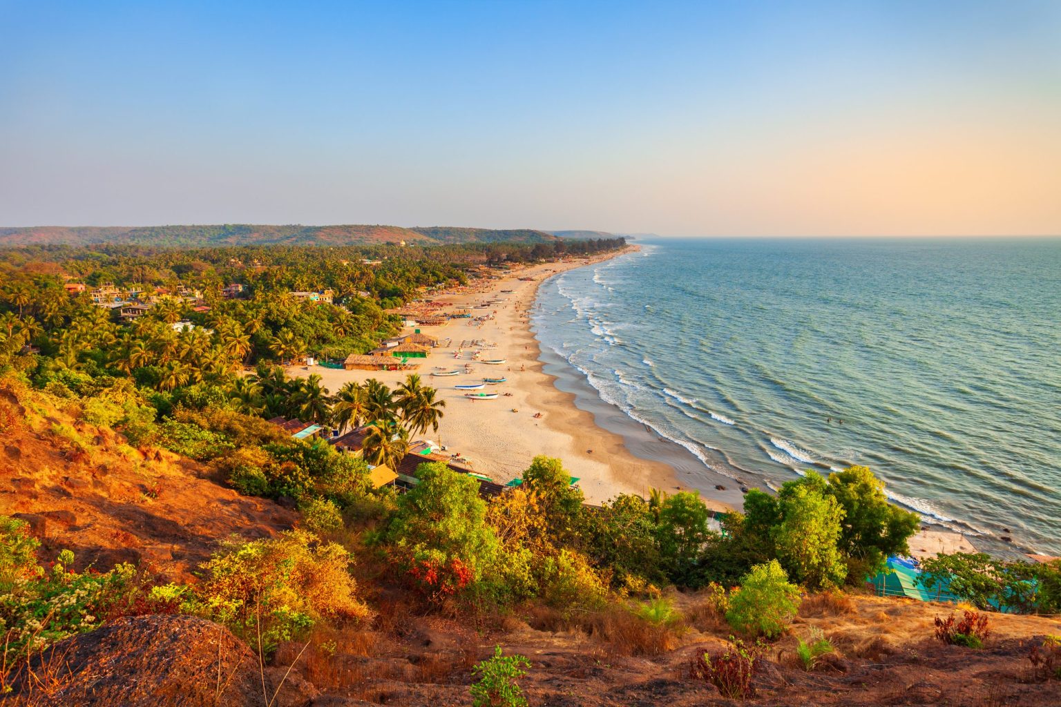 Arambol beach, north Goa, from the air