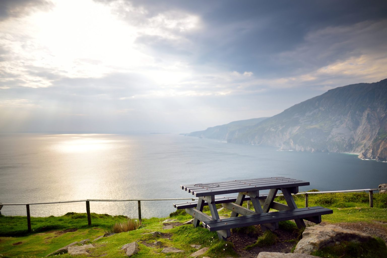 Viewpoint over the Slieve League cliffs, Donegal, on the Wild Atlantic Way