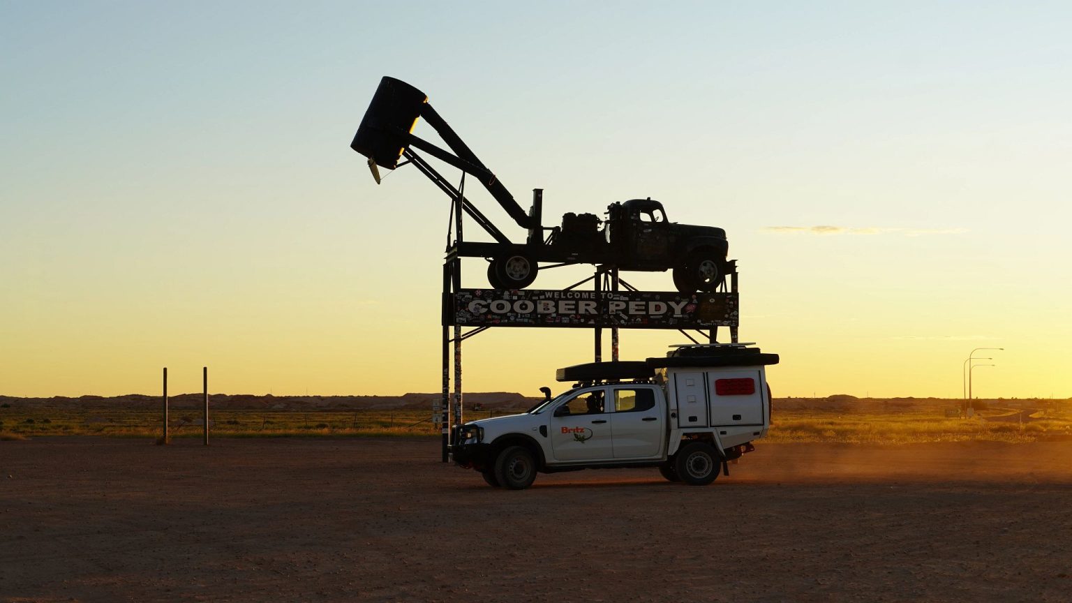 A Britz Warrior 4WD at Coober Pedy, South Australia