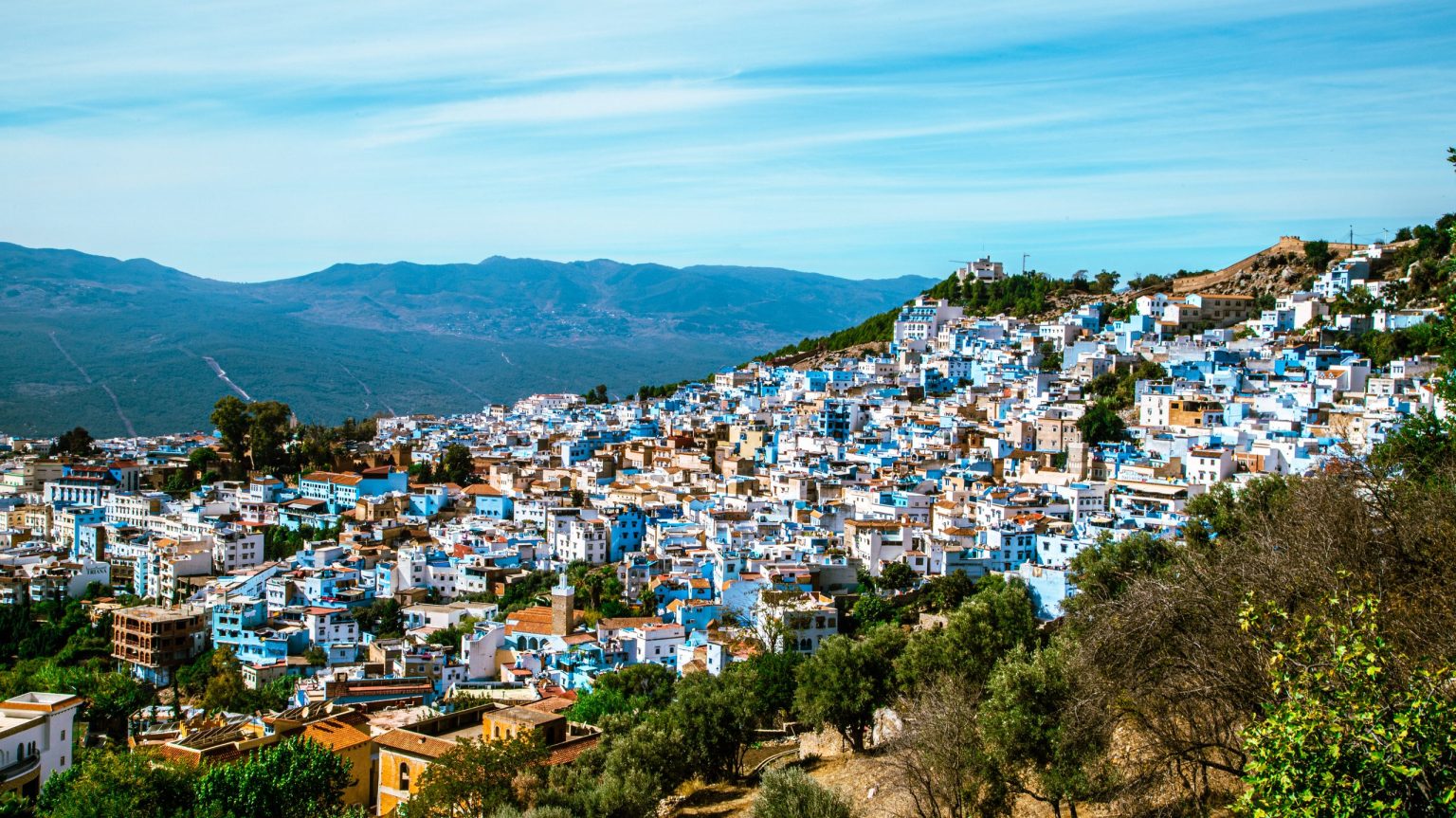 The blue city of Chefchaouen in the Rif mountains, Morocco