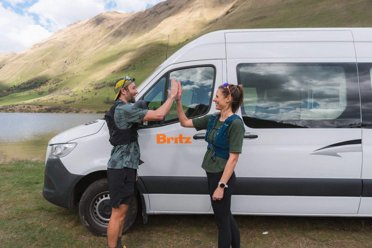 A Britz Venturer campervan at Queenstown, South Island, New Zealand