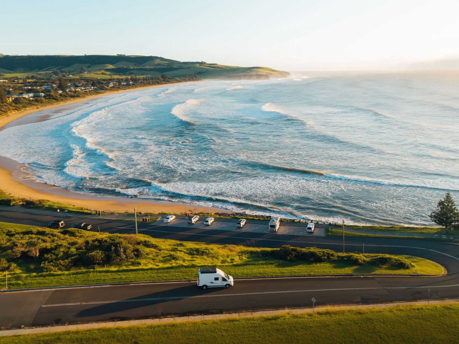 A Britz Voyager campervan at Gerringong, New South Wales