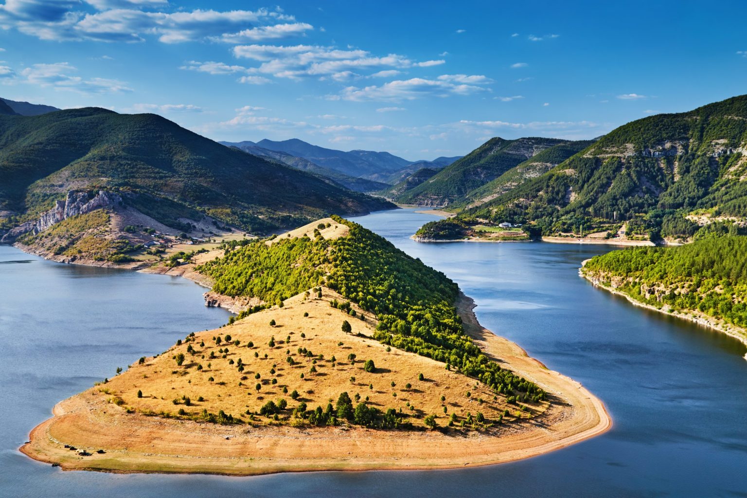 Meander of the Arda River in the Rhodope Mountains, Bulgaria