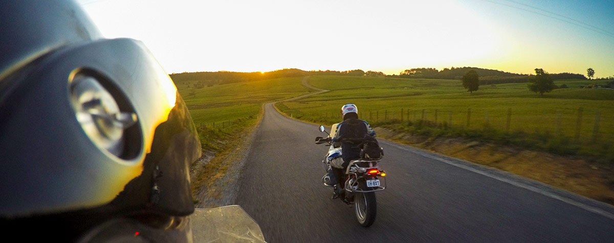 2bikes pov evening road