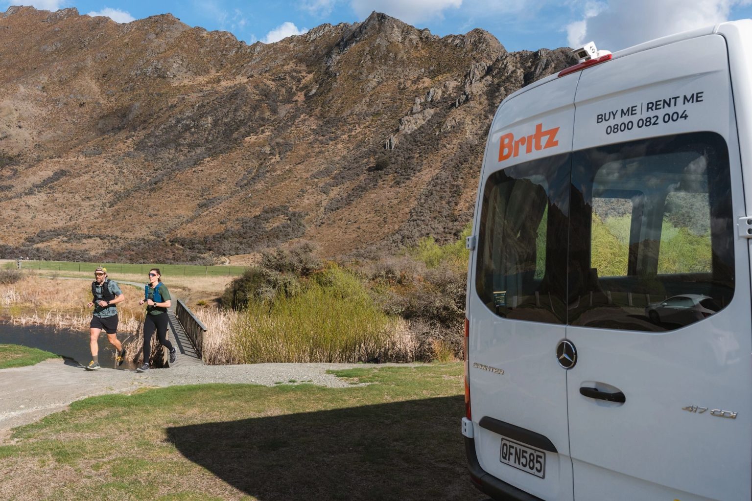 A Britz Venturer campervan at Queenstown, South Island, New Zealand