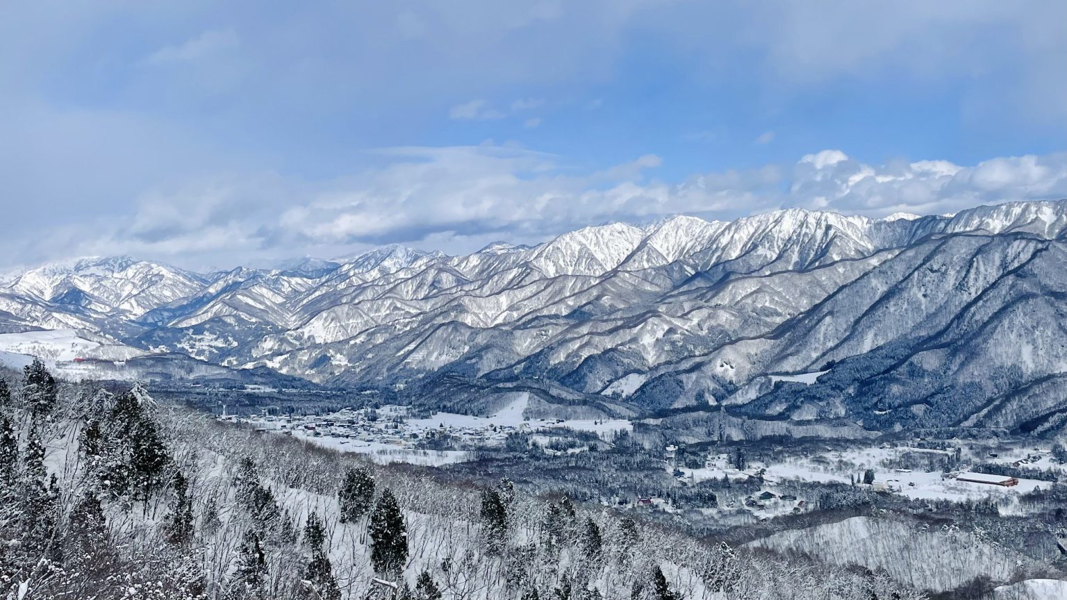 Snow-covered peaks of the Japanese Alps