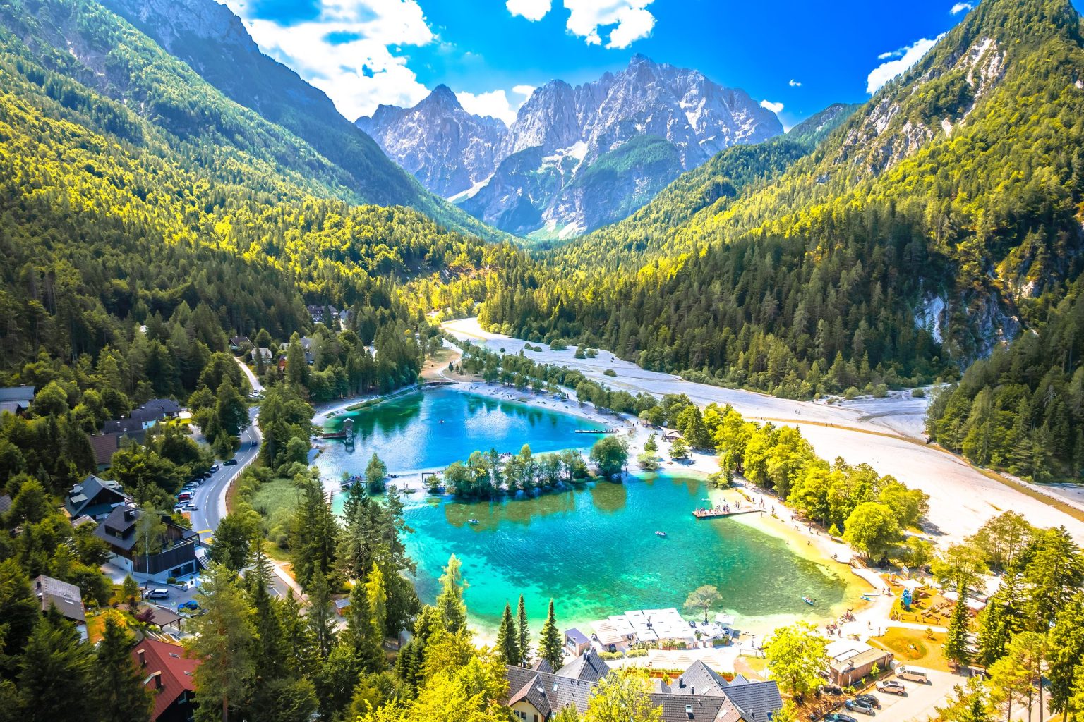 Lake Jasna near Kranjska Gora in the Julian Alps
