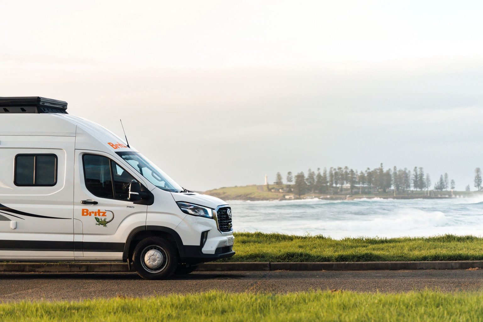 A Britz Voyager campervan at Kiama, New South Wales