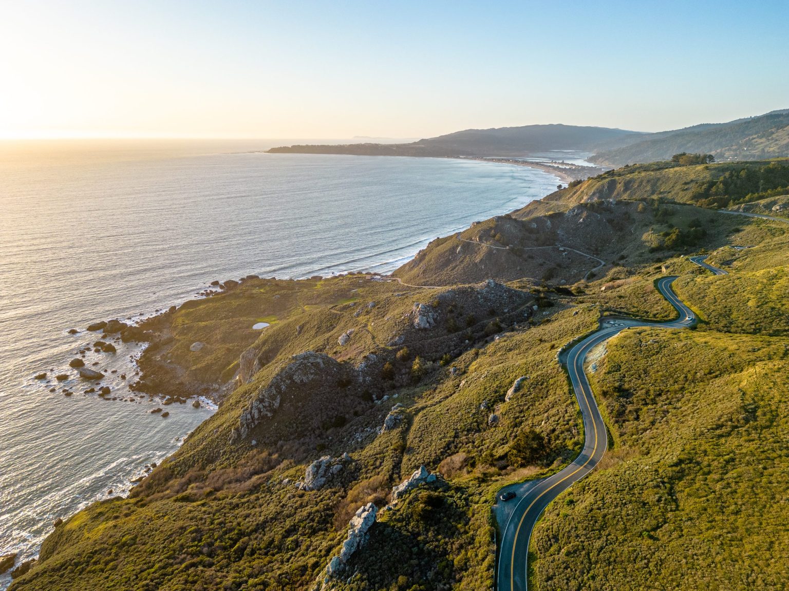 Highway 1 above Stinson Beach on the Marin County coast