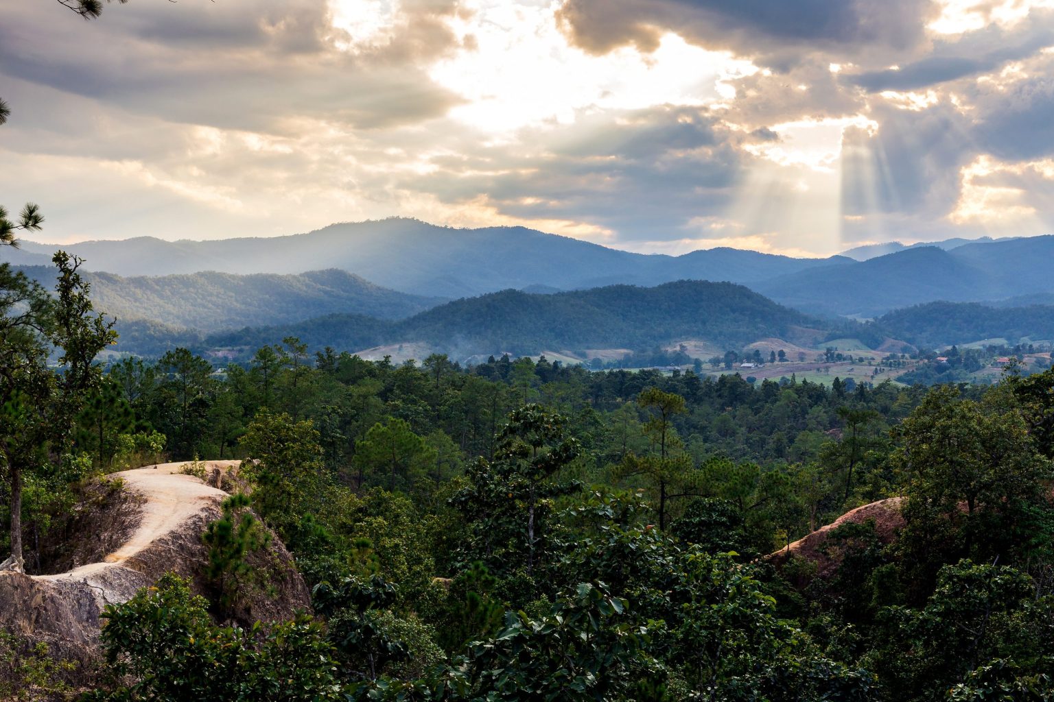 Pai Canyon at sunset, Mae Hong Son province