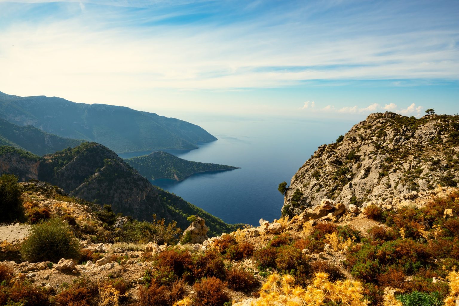 Cliffs above the Mediterranean on Turkey's Turquoise Coast