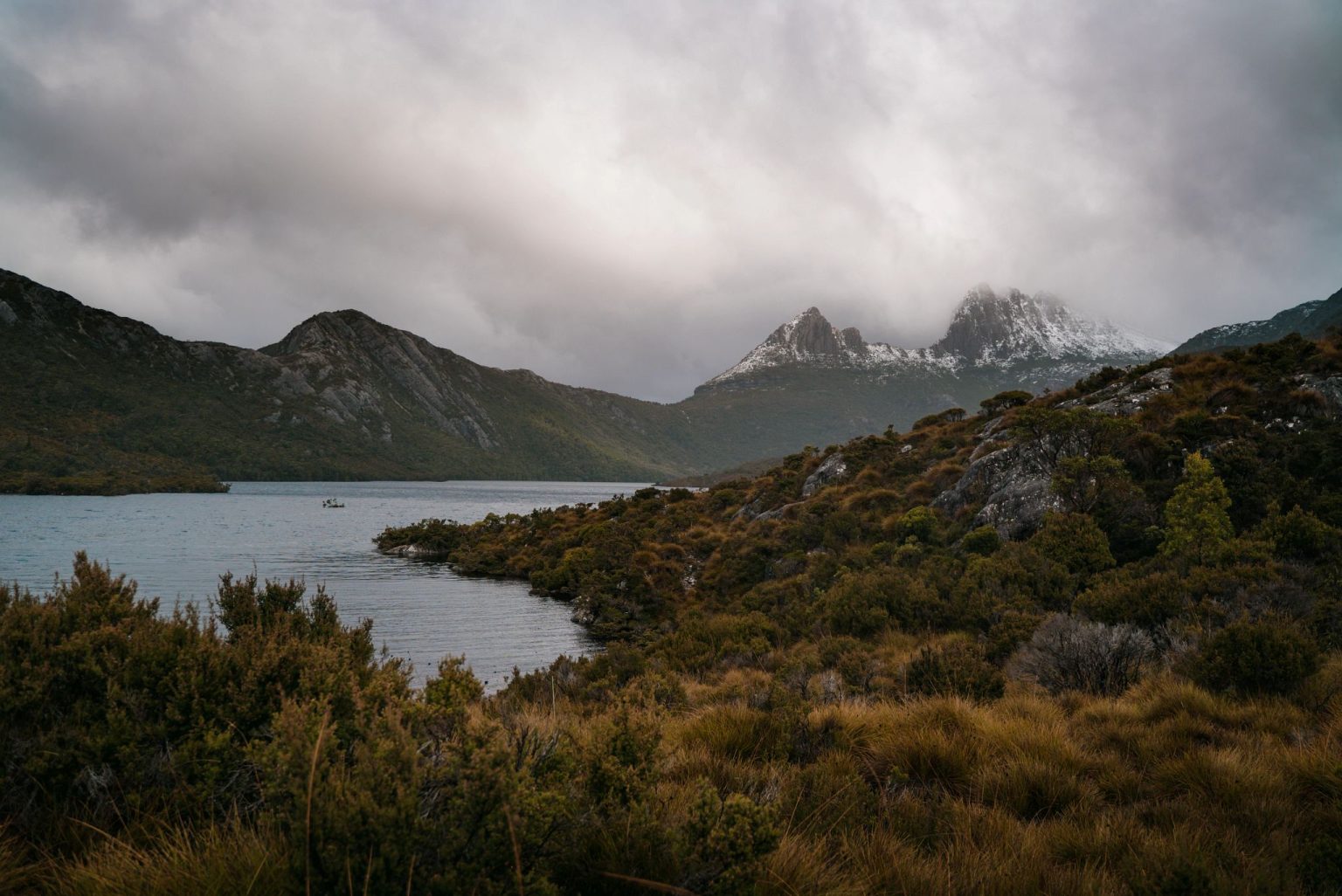 A Britz campervan at Cradle Mountain, Tasmania