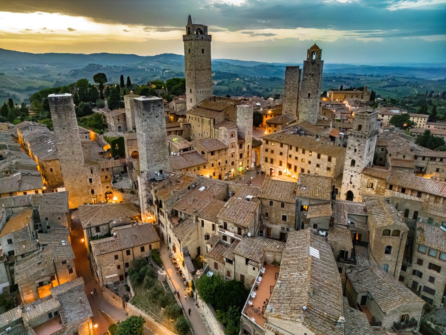 San Gimignano from the air